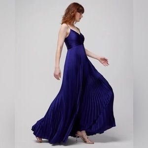 Satin pleated Maxi dress